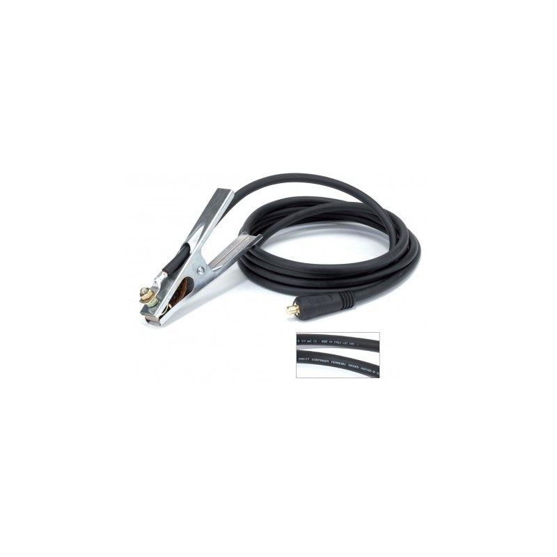 Pinza di massa 300 A + cavo 25 mm²  4 m  Sacit