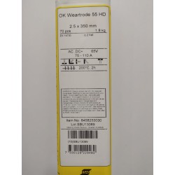 70 elettrodi  basici Esab WEARTRODE 55 hd 2.5mm