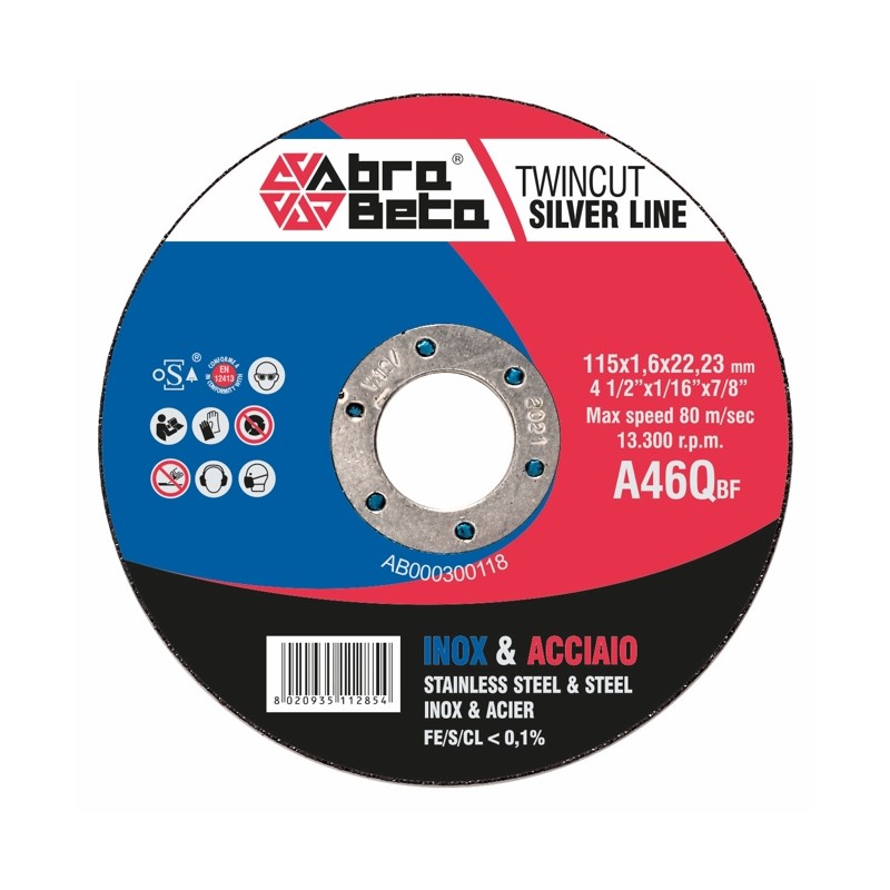 Disco da Taglio Abra Beta INOX/ACCIAIO A46Q Silver