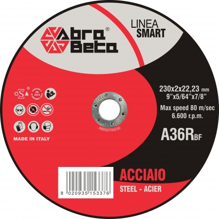 Discos de corte Abra Beta A36R Smart 230mm Discos de corte Abra Beta A36R Smart 230mm