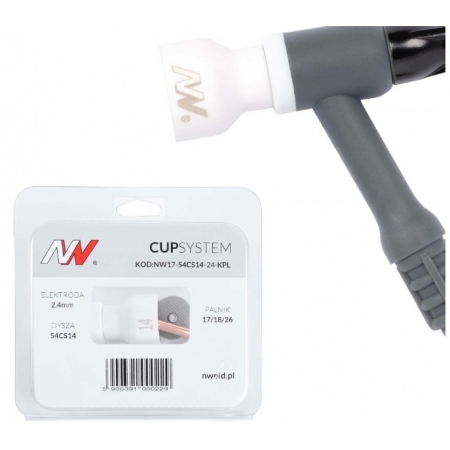 CUP 14 Kit Gas Saver para antorcha tig 17-18-26, para tungsteno de 2,4 mm CUP 14 Kit Gas Saver para antorcha tig 17-18-26, para tungsteno de 2,4 mm