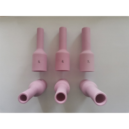 5 boquillas cerámicas LONG GAS LENS para soplete Tig 17 - 18 - 26