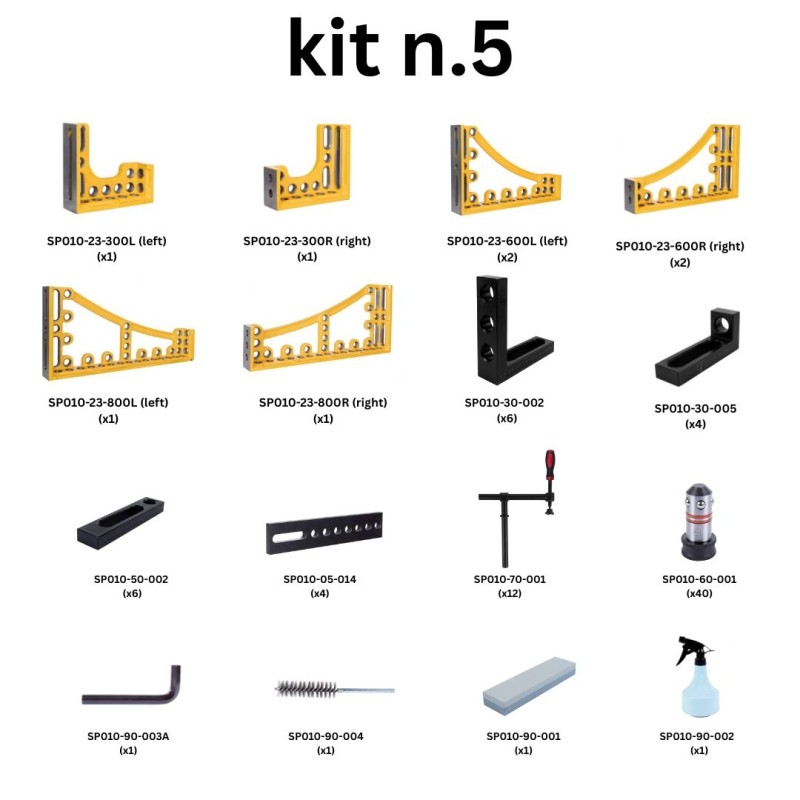 Kit 5 per banco di saldatura fori 28mm
