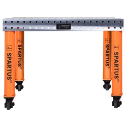 Banco per saldatura HERMES 1500X1000, spessore 12 - 14mm, fori 16mm, con RUOTE