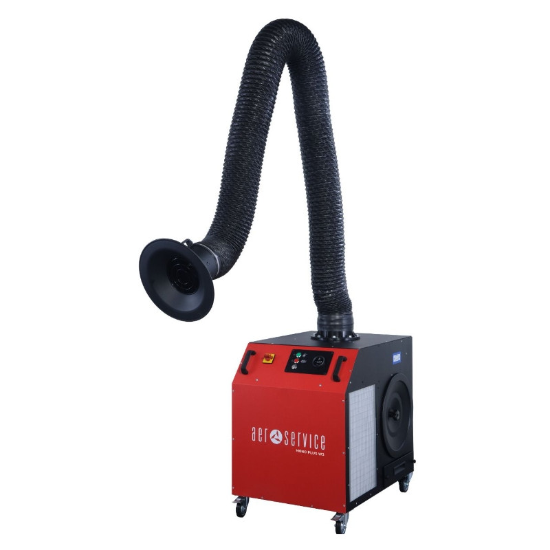 Aspiratore carrellato per fumi di saldatura MONO PLUS W3 con braccio articolato Armoflex 2 metri