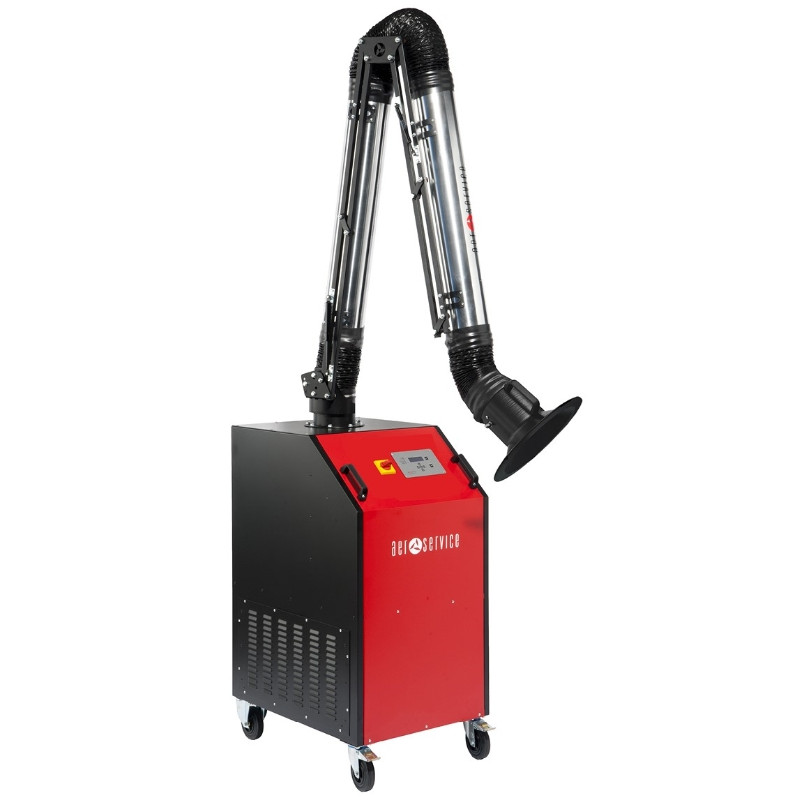 Aspiratore carrellato per fumi di saldatura UNI 2.2 con braccio articolato Armoflex